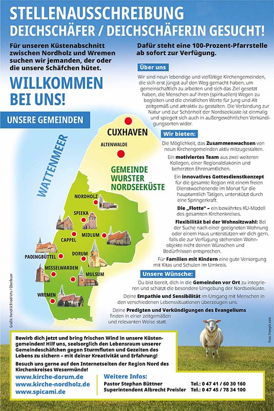 Vorschau Stellenbeschreibung Pfarrstelle Wurster Nordseekueste